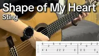 Shape of My Heart by Sting (EASY Guitar Tab)