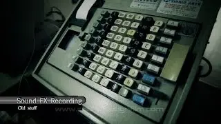 Sound effects recording vintage cash register & door warning bell