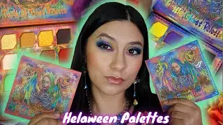 ODENS EYE COSMETICS X ANGELICA HELAWEEN PALETTES REVIEW, SWACTHES, & COMPARISONS 🎃👻