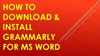 How to Download & Install Grammarly for MS Word