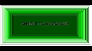 Install Ansible on Alma Linux