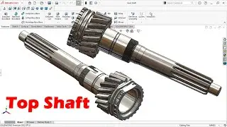 Design of Top Shaft for speed gear | Advance feature in solidworks