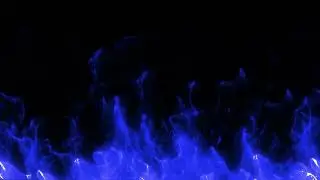 Realistic Blue Fire Background with black screen   MD Animated Backgrounds   Free Video Background