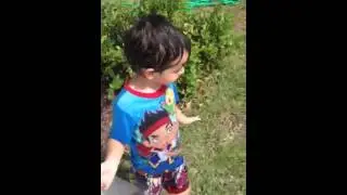 JD in the sprinkler
