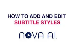 Edit Subtitle Styles