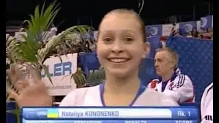NATALIYA KONONENKO UNEVEN BARS 2010 BIRMINGHAM EUROPEAN CHAMPIONSHIPS EVENT FINAL