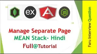 Mini-Project In Mean Stack (Nodejs + Angular + Express + MongoDB + CSS + HTML) Tutorial Hindi Part-5