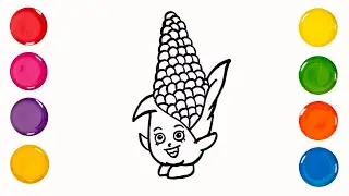 How to Draw and Color Corn | Drawing & Coloring for Toddlers | Easy drawing Step by step | Easy Draw