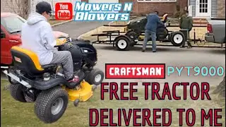 FREE CRAFTSMAN PYT9000 24HP BRIGGS V-TWIN 42” LAWN TRACTOR GIFTED & DELIVERED FROM MY BUDDY  MARC