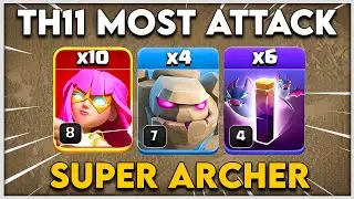 Most Powerful Th11 Super Archer Golem Bats Attack | Best Th11 Attack Strategies Coc