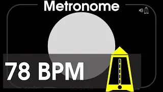 78 BPM Metronome - Andantino - 1080p - TICK and FLASH, Digital, Beats per Minute