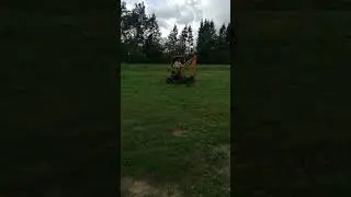 Самодельный экскаватор, первый выезд