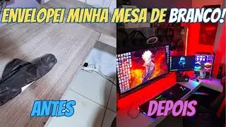 Envelopando minha mesa Gamer de Branco e mostrando meu Setup!