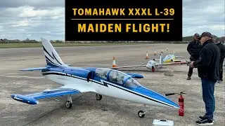 GIANT 1/2.5 scale RC Jet! Tomahawk XXXL L-39 Maiden Flight