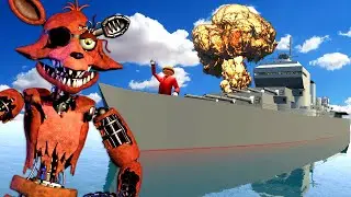 Sinking Ship Survival with FNAF Animatronics in Gmod! (Garry's Mod RP Multiplayer)
