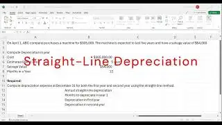 How to use Excel to calculate Straight Line Depreciation