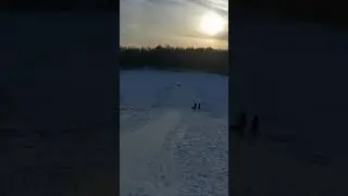 САМЫЙ ОПАСНЫЙ СПУСК С ГОРЫ НА ЛЫЖАХ. Генеральское озеро.