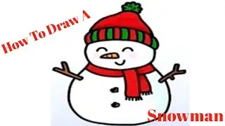 Draw a Picture of a Snowman/Menggambar Gambar Manusia Salju/눈사람 그림 그리기/स्नोमॅनचे चित्र काढा/Снеговик