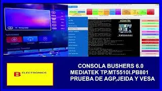 Configurando Vesa-Jeida-Agp en televisión Smart Mediatek MT5510I.PB805 Usando software Bushers