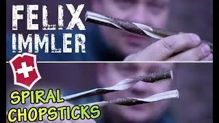 How to carve twisted chopsticks with a Swiss Army Knife.