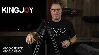 KingJoy VT3500 Tripod with VT3520 Fluid Head for Pro Video