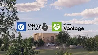 V-Ray 6 for 3ds Max beta ! With Chaos Vantage test ! Procedural clouds is awesome! 