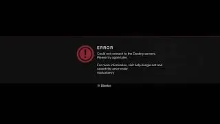 Bungie Lazy To Fix Connection Issues For Both Destiny Games