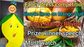 #Mango #10lines #Fancydresscompetition ||simple lines on mango for fancy dress competition