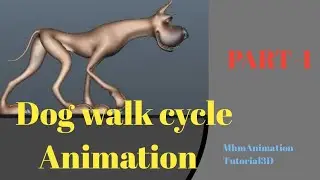 Dog walk cycle animation  Part 1