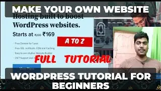 The Complete Guide to Making a Website ~ 2023 ~ WordPress Website Tutorial For Beginners (Hindi)