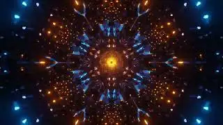 Star Ride Tunnel Loop Blue Orange 4K Animated Motion Background Wallpaper Screensaver