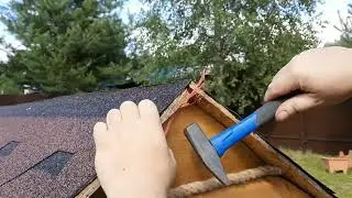 Простая клумба своими руками из остатков. 