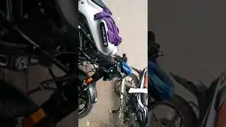 Husqvarna Vitpilen racer bike with chhota artist 