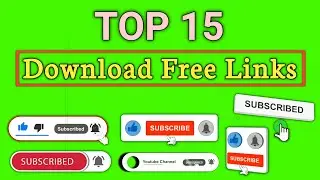 Top 15! Green Screen Subscribe Button Click No Copyright Free Download & bell