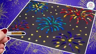 Fireworks Salt Painting | Easy New Year's Salt Painting