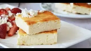 Запеканка творожная с манкой и сахаром в духовке рецепт  #Shorts