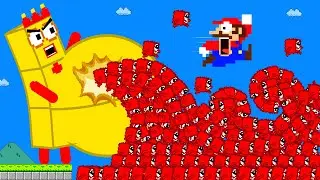 Finish The Pattern? Mario Escape Number 1 March Madness in Giant Pregnant Level Up | Game Animation