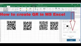 how to create QR code in excel. #howtocreateQRcode#inexcel#