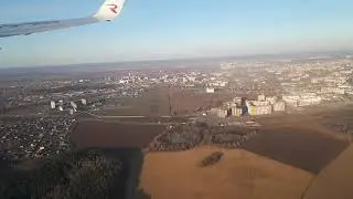 Заход на посадку в Тюмени 11.10.2019