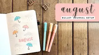 August 2023 Bullet Journal Setup | Umbrella Theme