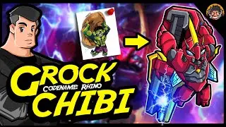 SPEED ART | CHIBI GROCK CODENAME: RHINO SKIN FOR HONDA BEAST Gaming | MOBILE LEGENDS