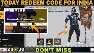 29 October Redeem Code Free Fire | Redeem Code Free Fire Today | Free Fire Redeem Code Today