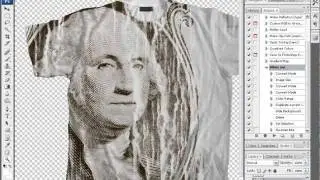 PhotoShop T-Shirt Tutorial - Create an Off the Wall All Over Shirt Design with a Dollar Bill
