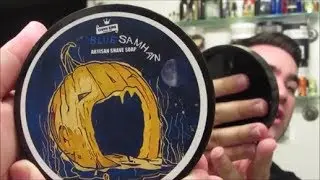 Crown King Blue Samhain Shaving Soap Shave and Review