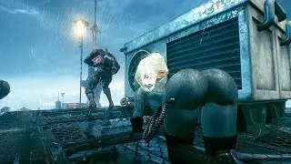 CATWOMAN - Blonde Stealth Takedowns - Arkham Knight - Gameplay PC (No Gadgets)