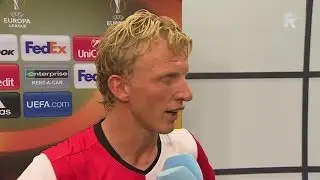 Dirk Kuyt na afloop van Feyenoord - Manchester United