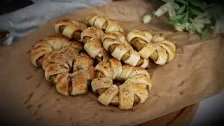Яблочные кольца В СЛОЕНОМ ТЕСТЕ