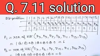 Q. 7.11: Obtain the 15‐bit Hamming code word for the 11‐bit data word 11001001010.