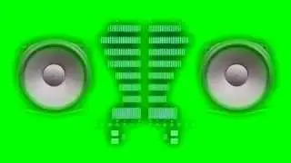 Stereo speaker in green screen free stock footage