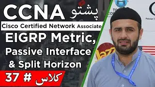 EIGRP Metrics, Passive Interface & Split Horizon in Pashto - CCNA Enterprise Course Tutorial #37
